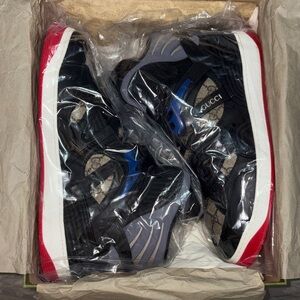 Gucci Black and Red High-Top Sneakers